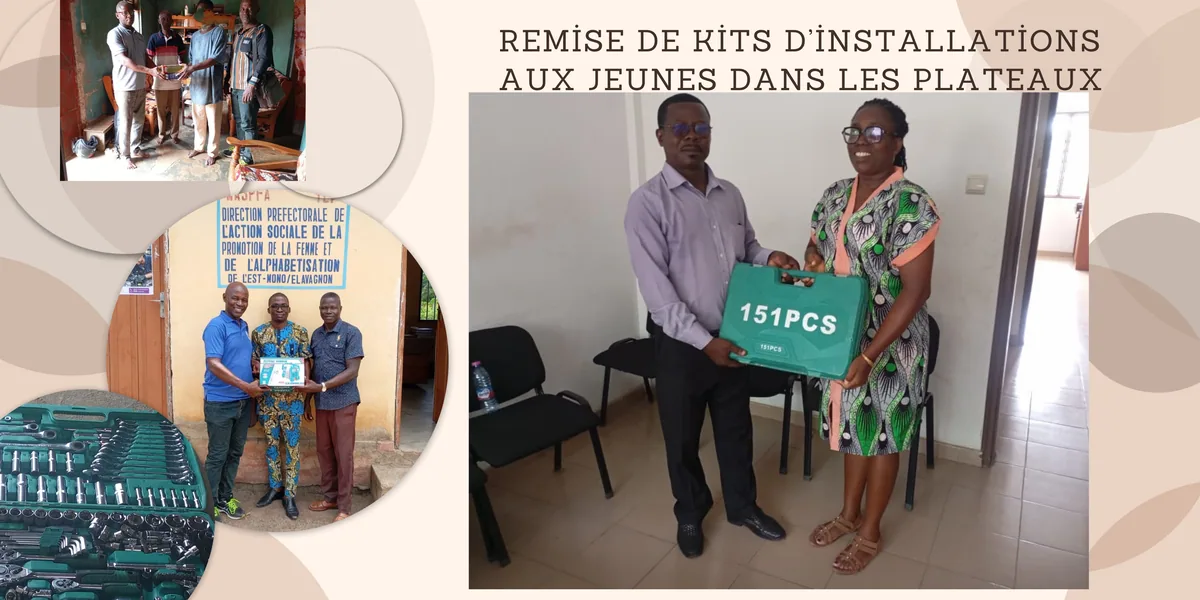 Remise de kits d’installation aux jeunes en fin de formation